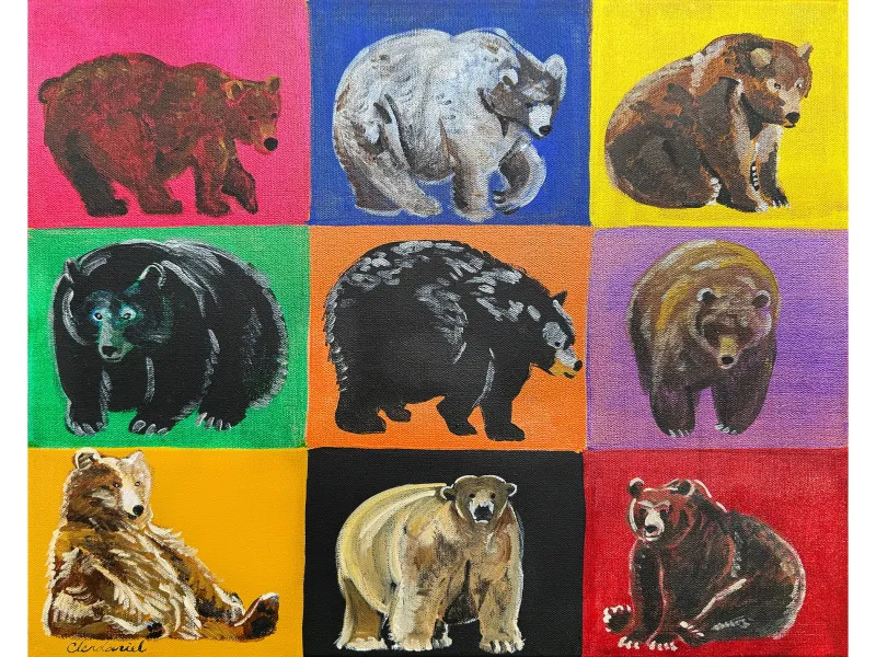 Fat Alaskan Bears Paper or Canvas Print