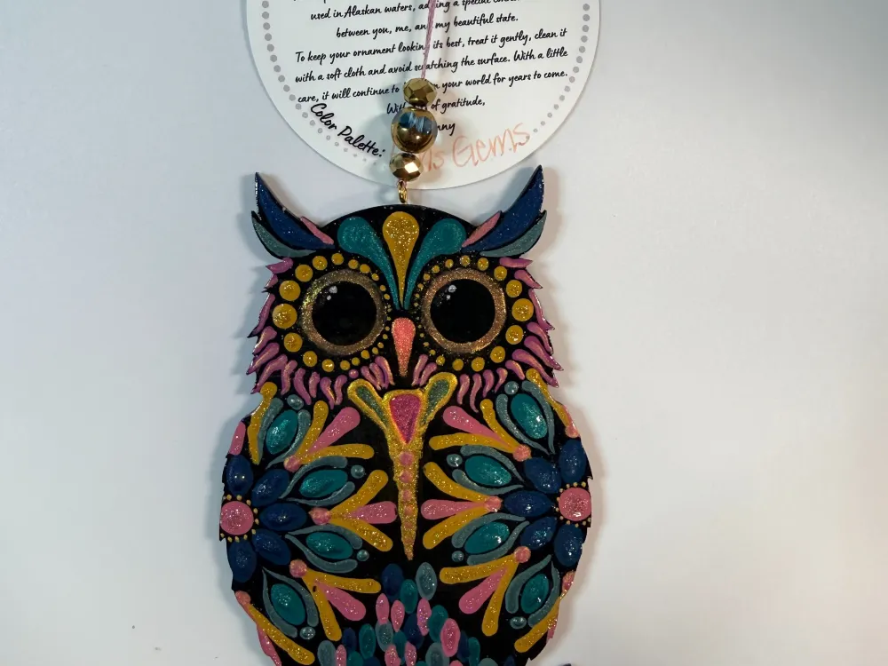 Dot Mandala Painted Ornament - 1