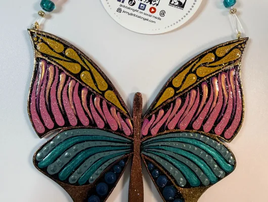 Butterfly Dot Mandala Ornament