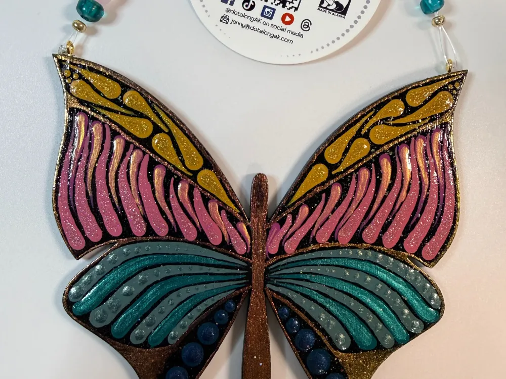 Butterfly Dot Mandala Ornament - 1