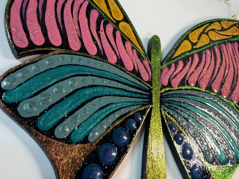Butterfly Dot Mandala Ornament - 2