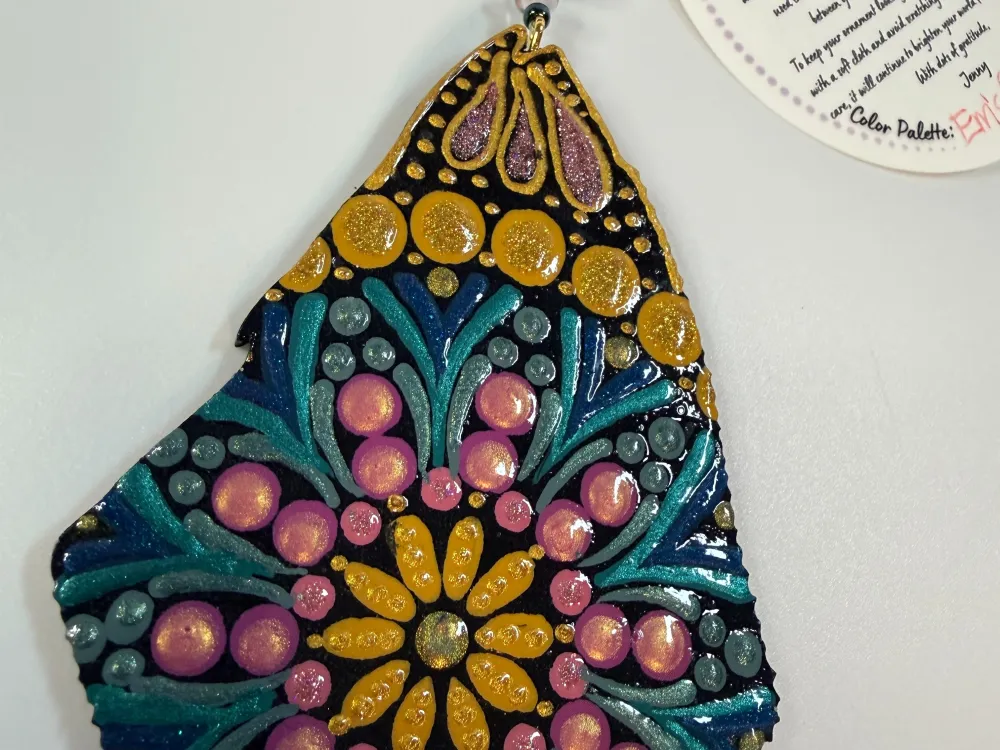 Halibut Dot Mandala Ornament - 3