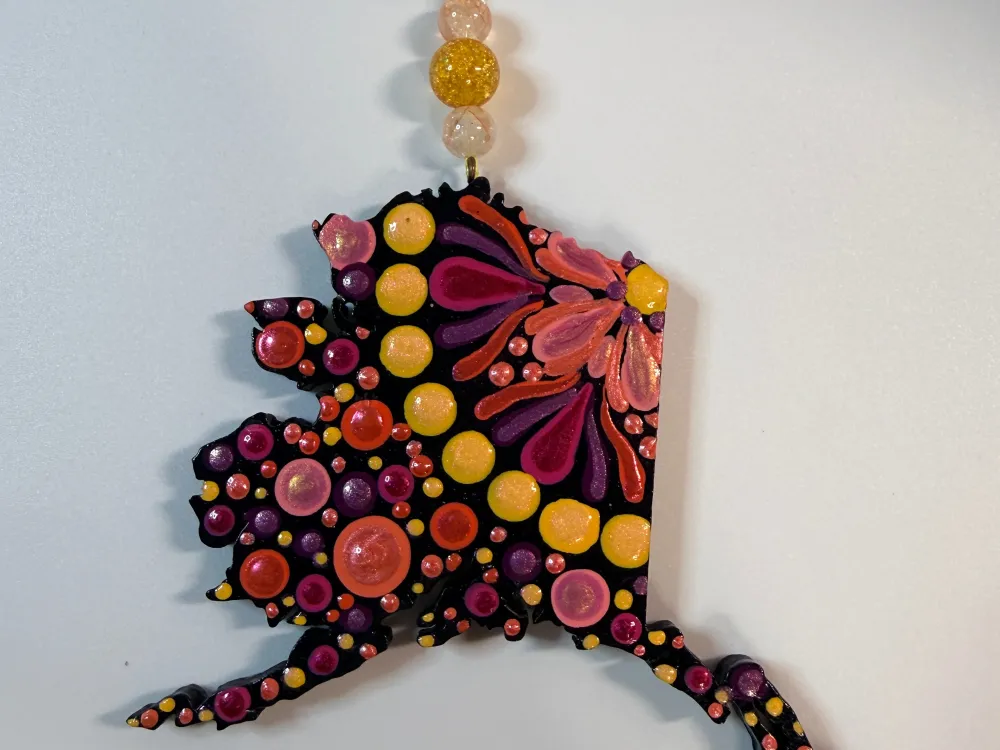 Alaska Dot Mandala Ornament - 1