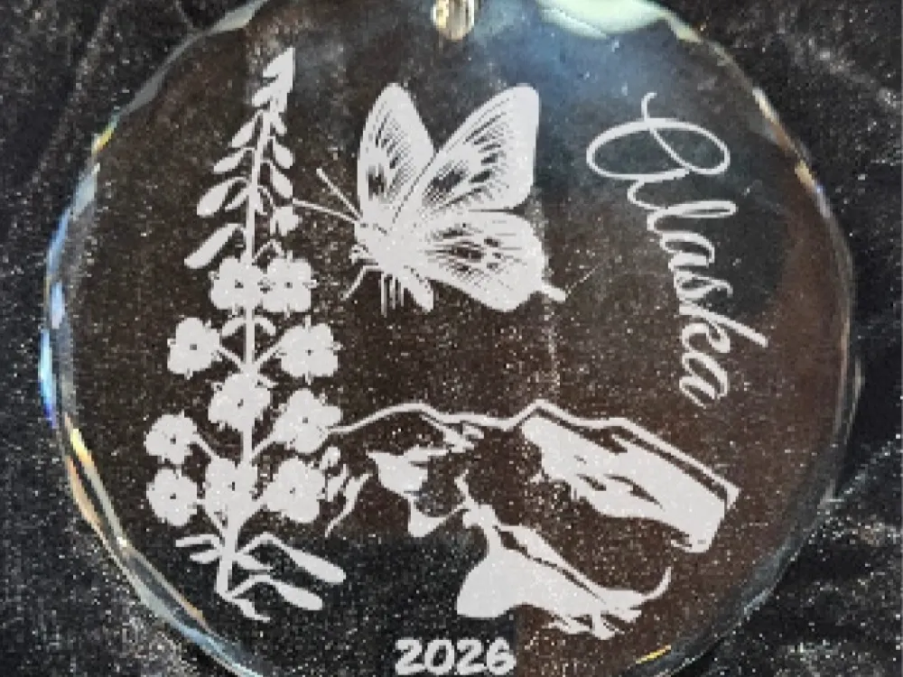 2026 Fireweed Butterfly Christmas Ornament - 1