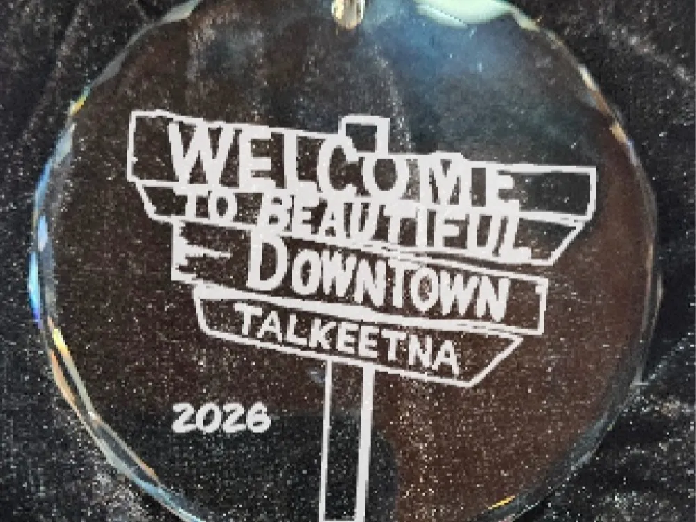 2026 Welcome to Talkeetna Sign Christmas Ornament - 1