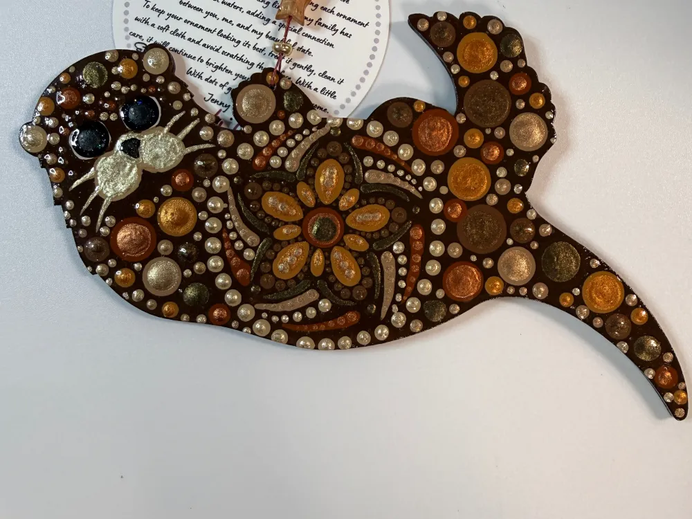 Otter Dot Mandala Painted Ornament Available for Pick Up on Anthem of the Seas 5/25-6/1 - 1
