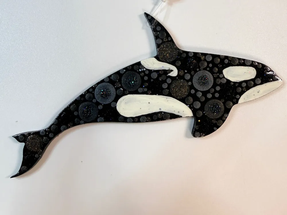 Orca Dot  Painted Ornament Available for Pick Up on Anthem of the Seas 5/25-6/1 - 1
