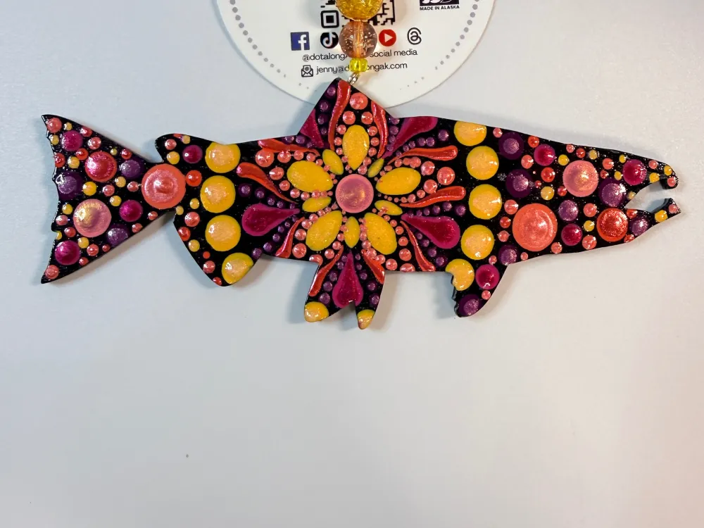 Salmon Dot Mandala Ornament Available for Pick Up on Anthem of the Seas 5/25-6/1 - 1