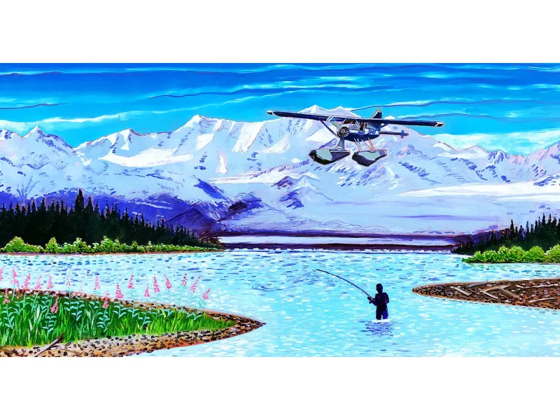 Alaska Floatplane Fly Fishing Print