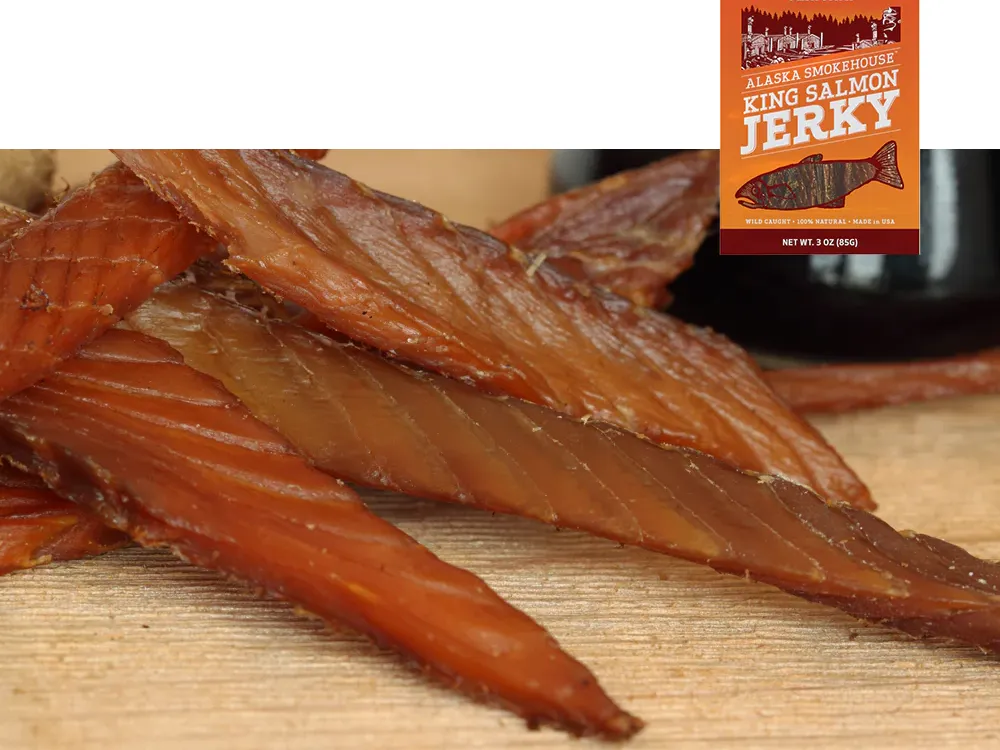 Alaska Smokehouse Teriyaki Smoked Salmon Jerky - 1