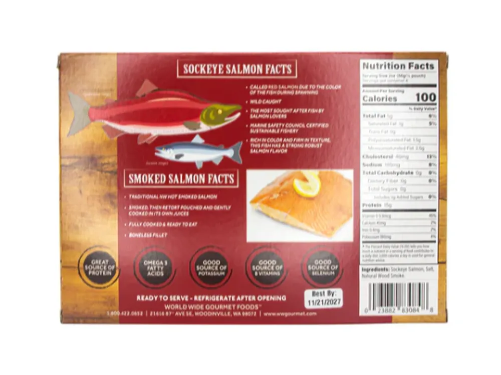 Alaska Smokehouse’s Smoked Sockeye Salmon 8oz - 2