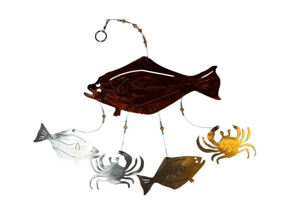 Halibut and sea life windchime - 1