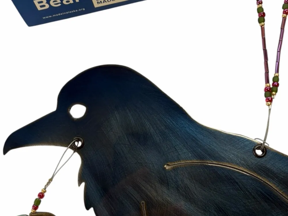 Black Raven with premium beading wind chime - 2
