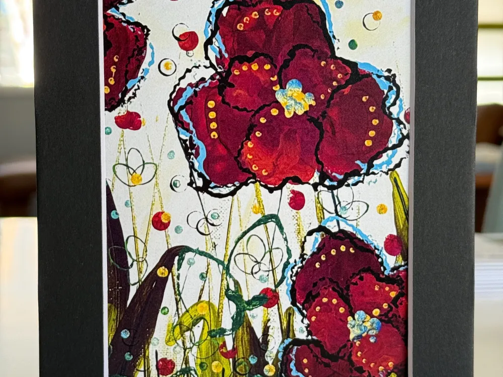 5x7 Matted Print - Popp Of Redd - 1