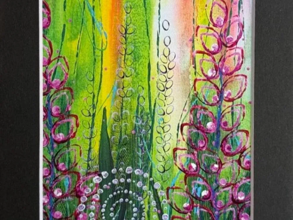 5x7 Matted Print - Bloop Bloop Flower Goop - 2