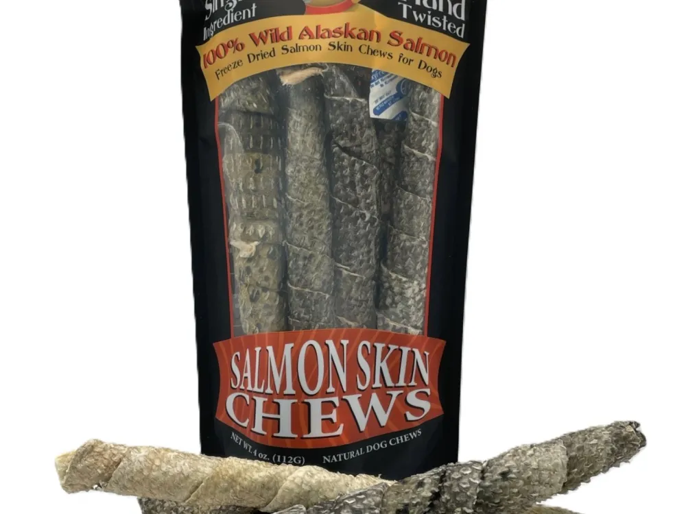 Freeze-Dried Wild Salmon Skin Chews - 1