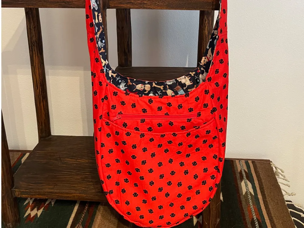 Red Paws Hobo Bag - 3