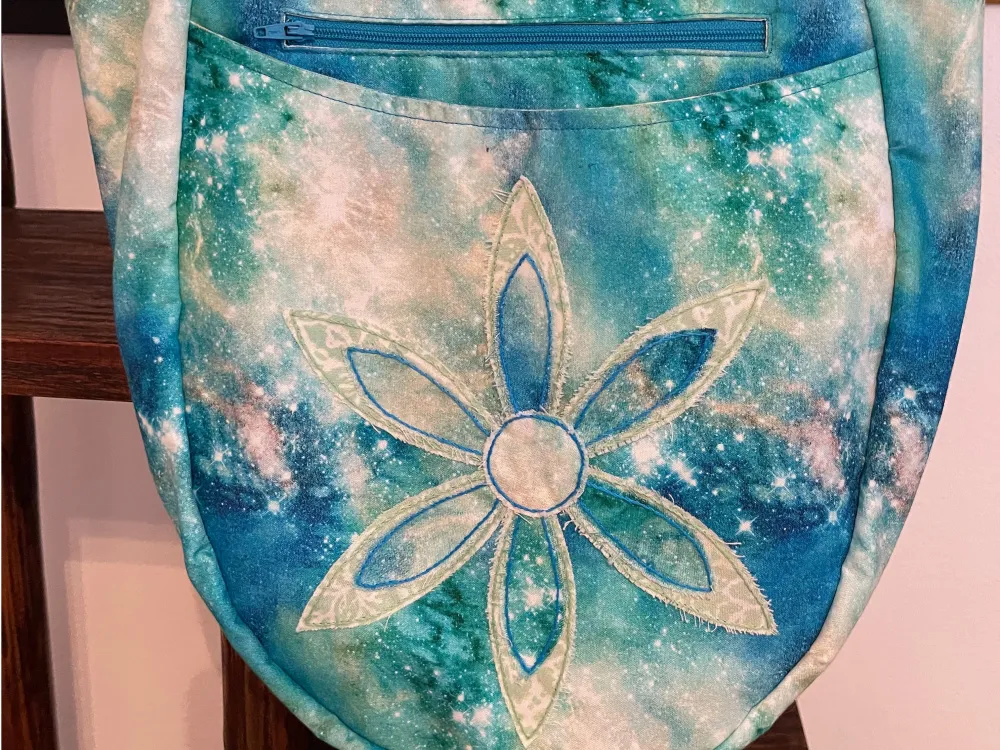 Turquoise Splatter Hobo Bag - 2