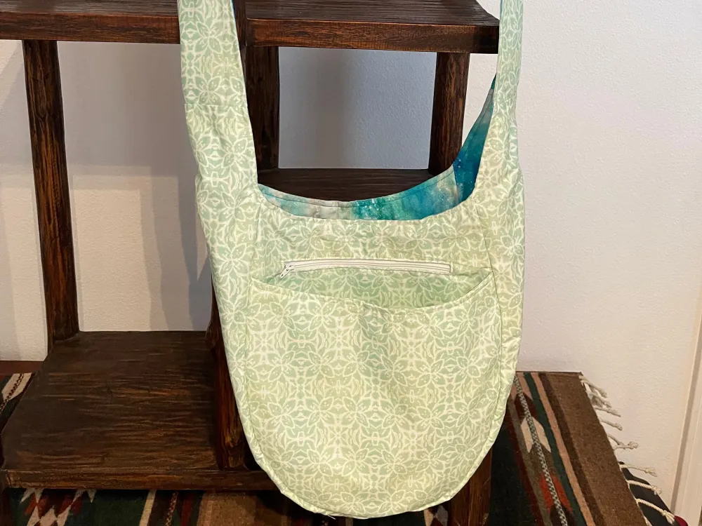 Turquoise Splatter Hobo Bag - 3