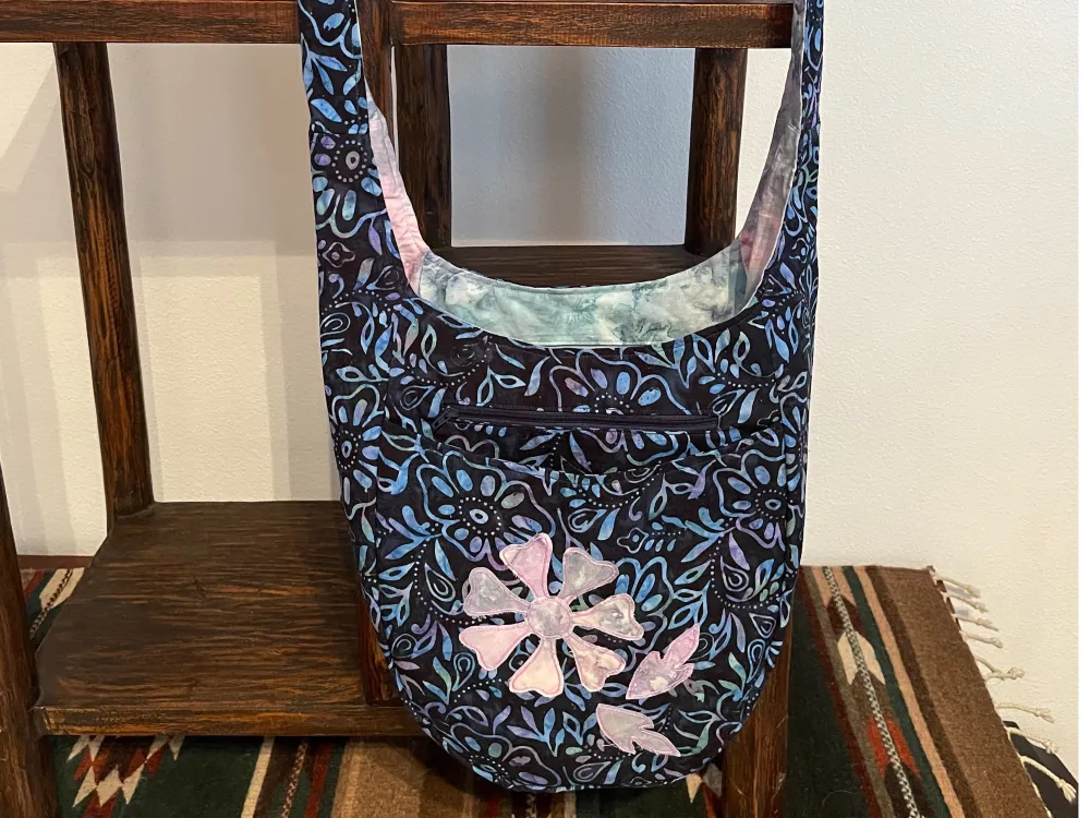 Lavendar Blue Hobo Bag - 1