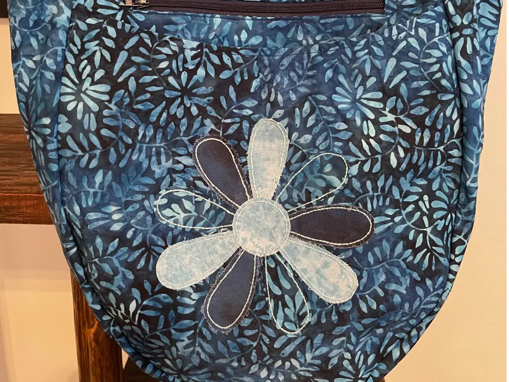 Blue Poppy Hobo Bag - 2