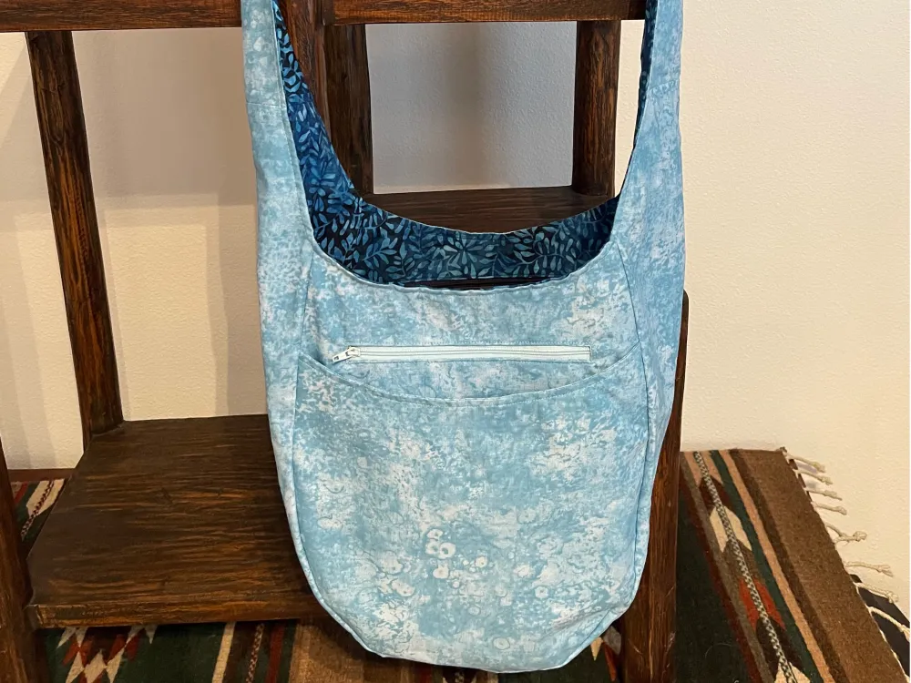 Blue Poppy Hobo Bag - 3