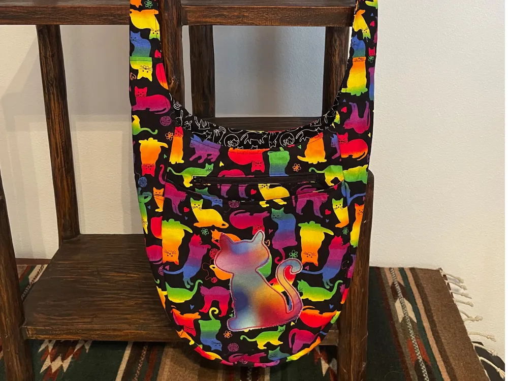 Neon Cat Hobo Bag - 1