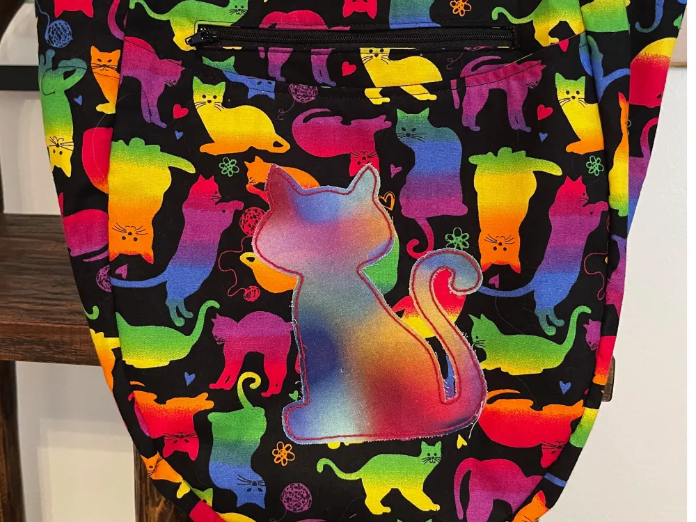 Neon Cat Hobo Bag - 2