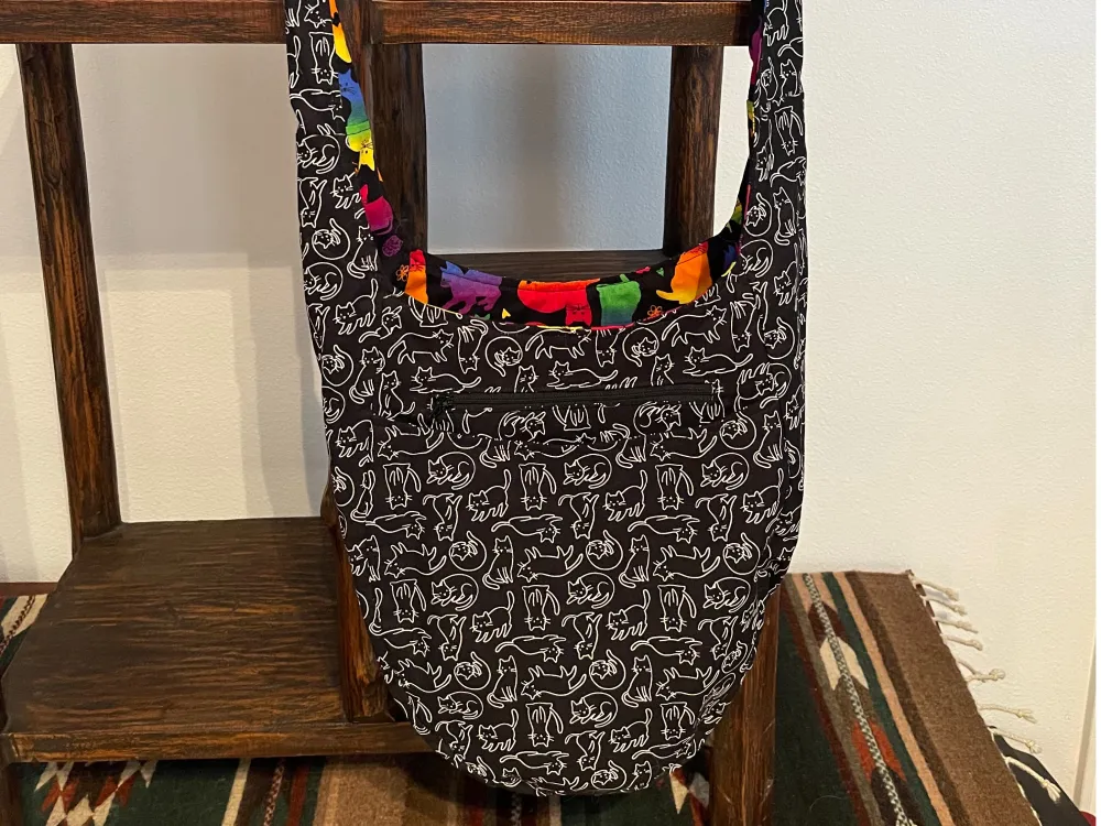 Neon Cat Hobo Bag - 3
