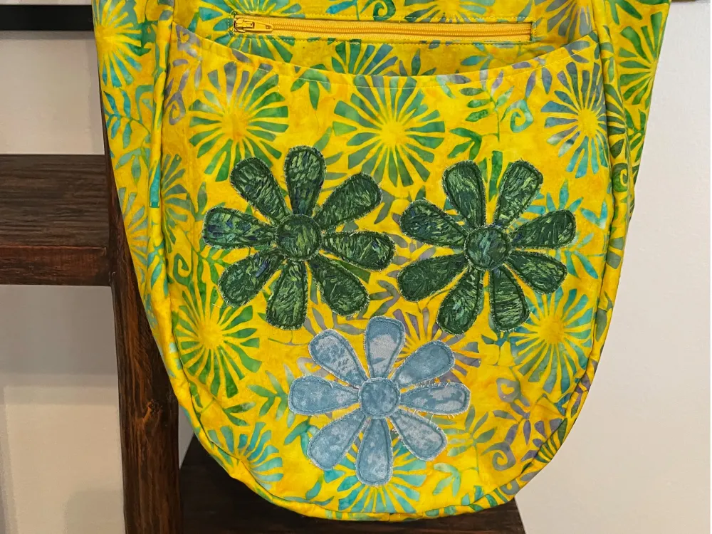 Yellow Pinwheel Hobo Bag - 3