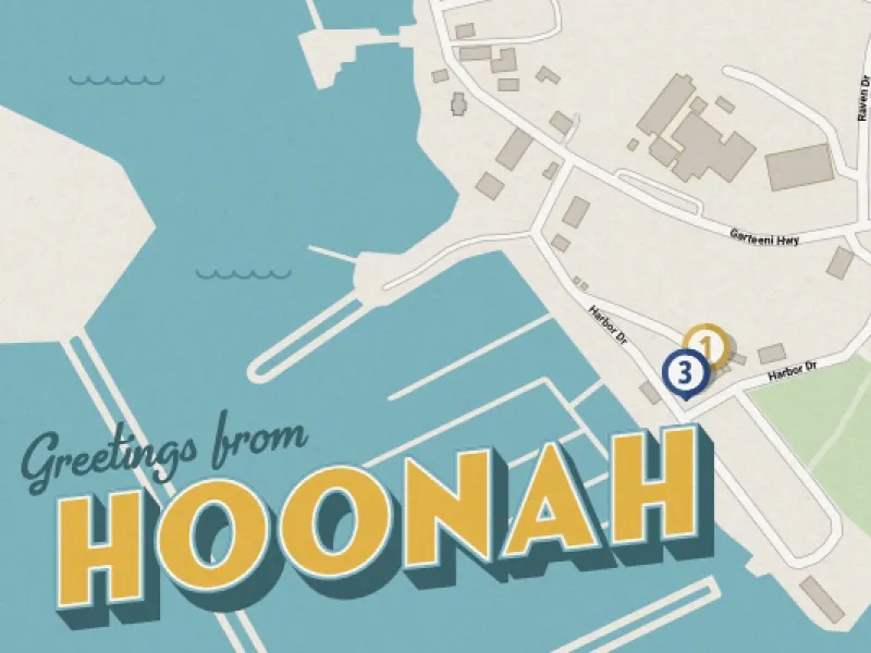Downtown Hoonah Business Map