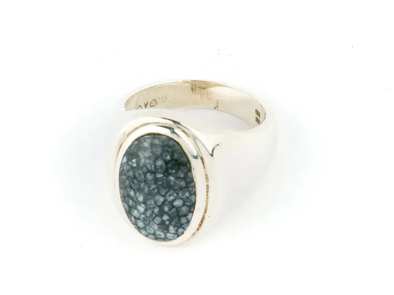 Alaska Sea Coral Men's Oval Ring