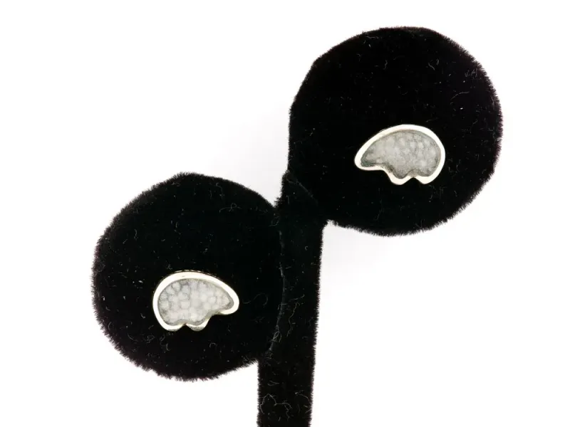 Alaska Sea Coral Bear Post Earrings