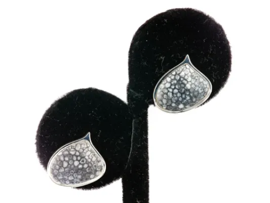 Alaska Sea Coral Wave Post Earrings