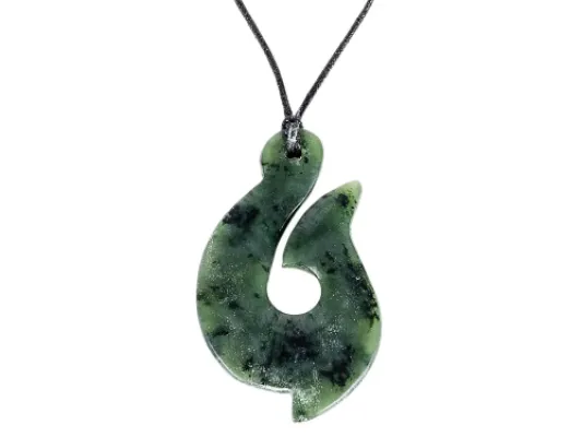Jade Fish Hook Necklace