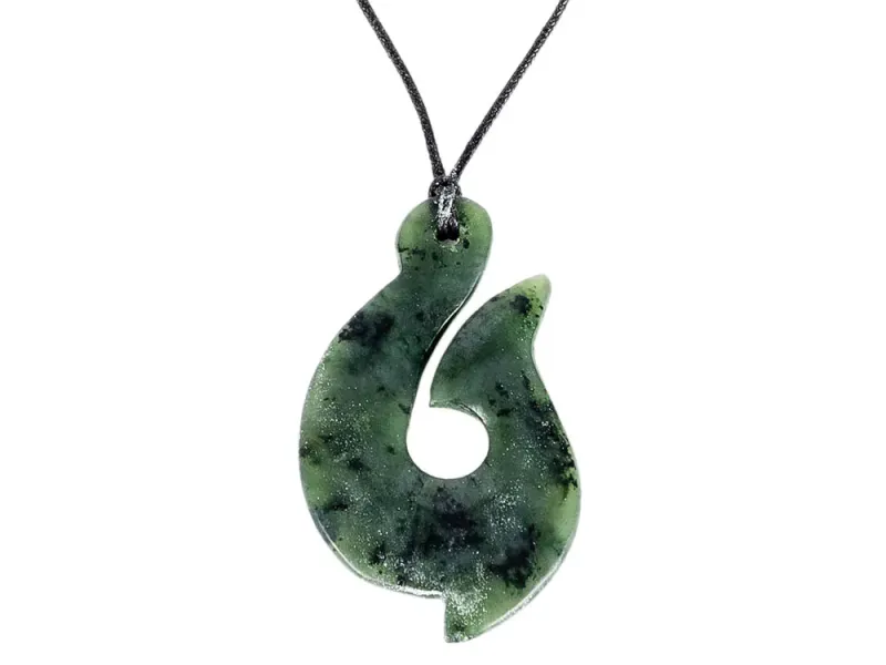 Jade Fish Hook Necklace