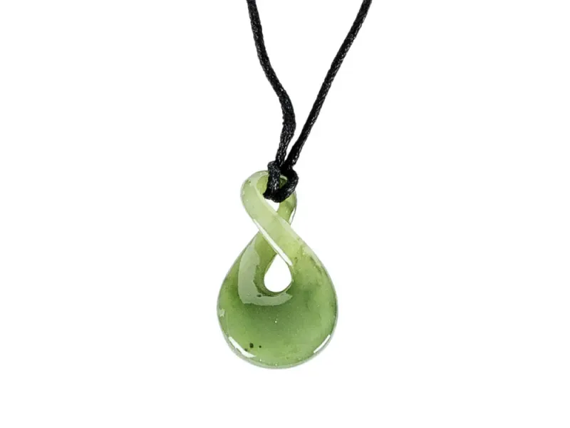 Jade Single Twist Infinity Necklace
