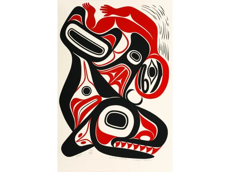 Killer Whale Rider Northwest Coast Formline Design Limited Edition Silk Screen Print