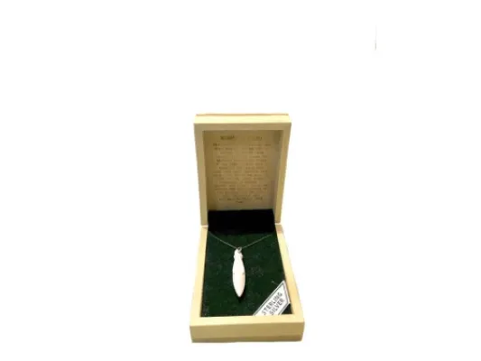 Woolly Mammoth Ivory Pointed Necklace With Flower Bud Design