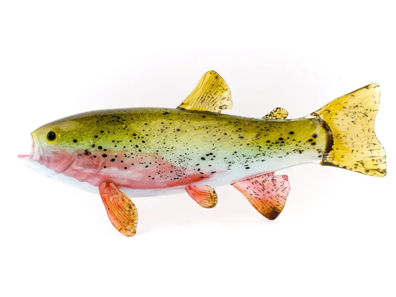 Hand Blown Glass Rainbow Trout