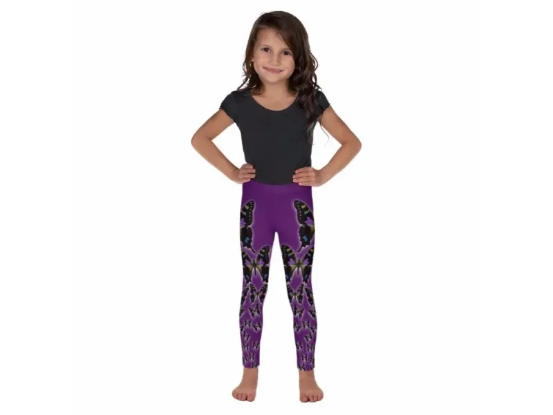 Purple Spotted Swallowtail 3 Kids' Leggings