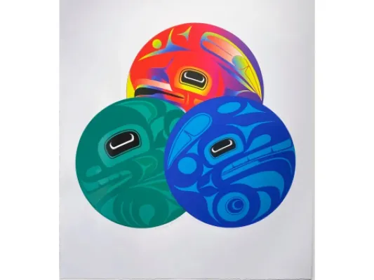 Marvin Oliver Three Moons Serigraph