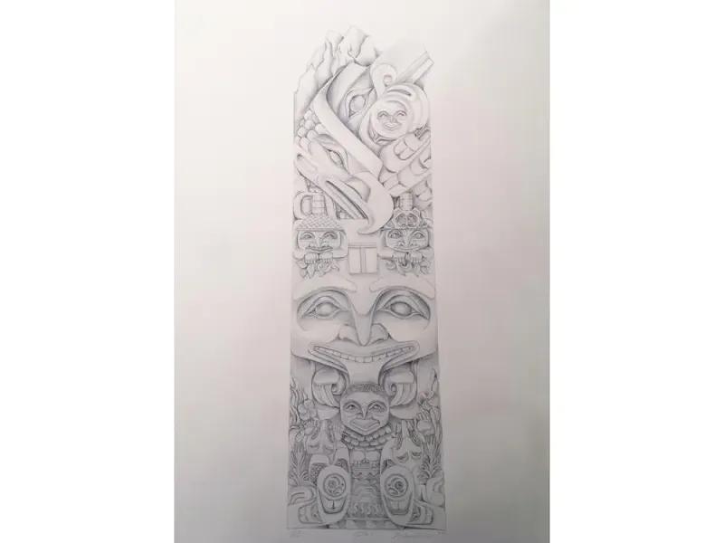 Marvin Oliver Tetons Duotone Lithograph