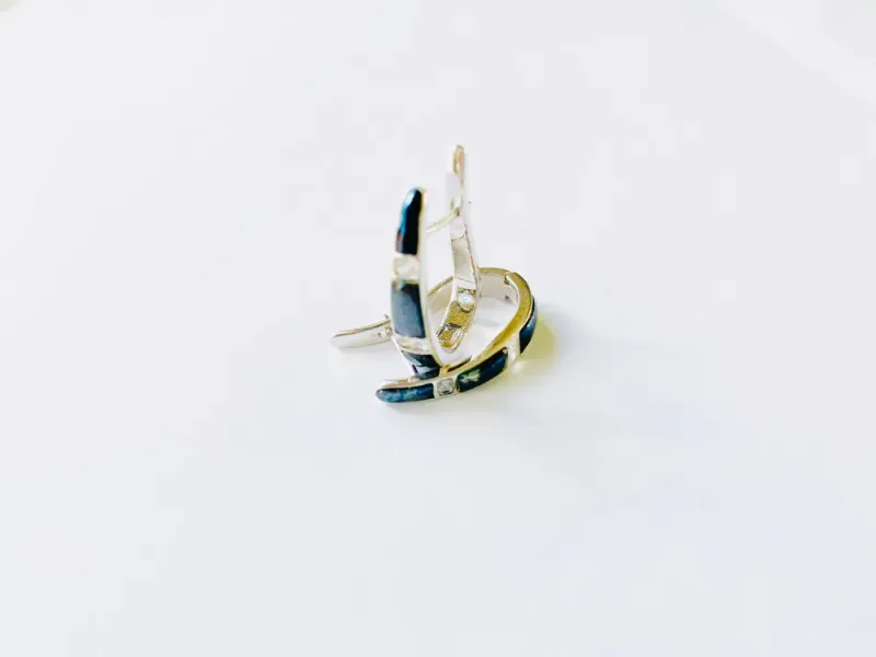 Star Of Alaska Huggie Leverback Earrings