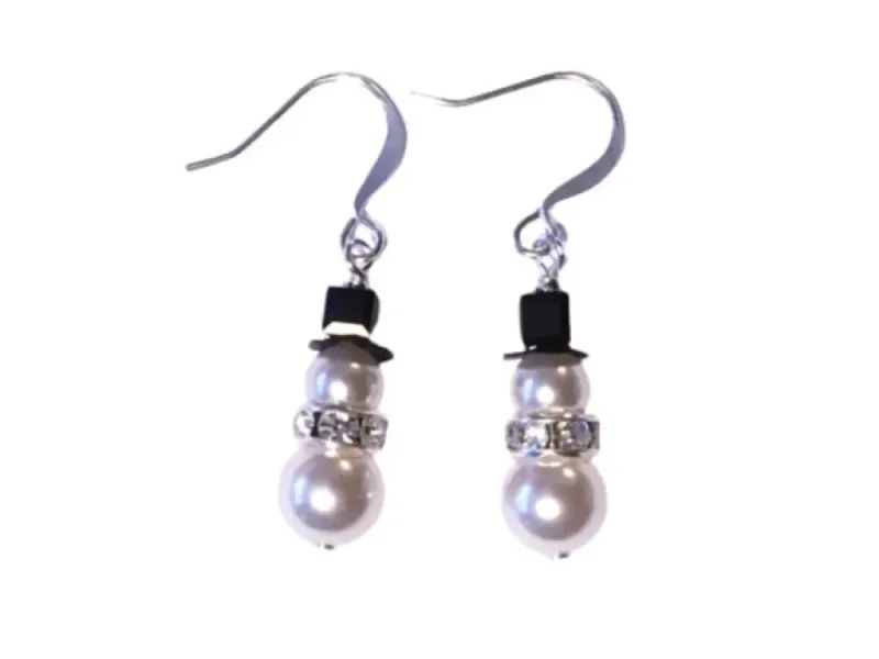 Swarovski Snowman Earrings