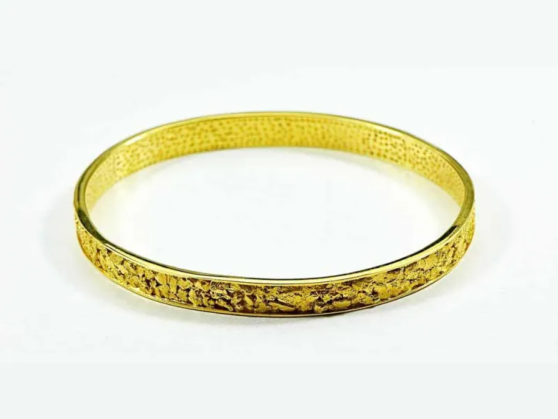 Orocal Gold Nugget Bracelet Bangle - BB7MM