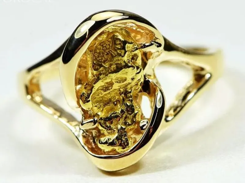 Orocal Large Gold Nugget Women's Ring-RL784SN