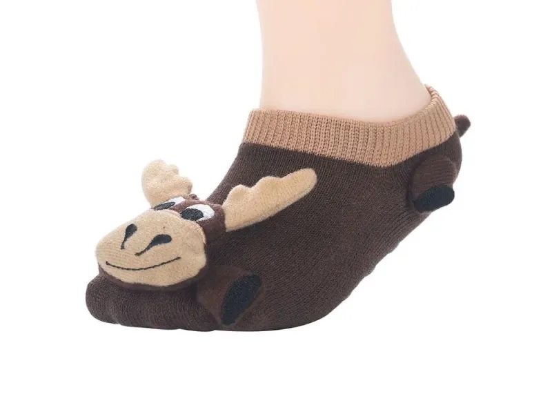 Wild Habitat Baby Non-Slip Moose Pattern Socks