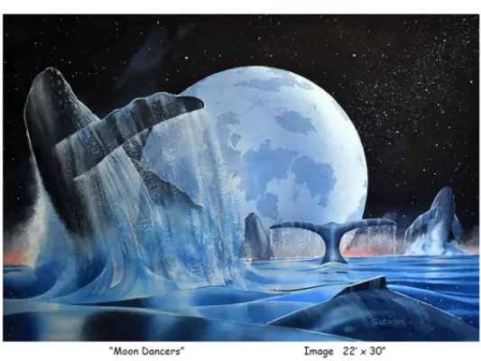 "Moon Dancers" Original Watercolor Painting