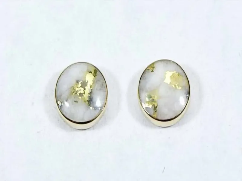 Orocal Gold Quartz Circle Post Earrings - EBZ6MMQ
